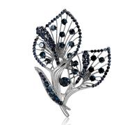 Teyolo Spilla a forma di calla con giglio e strass, ideale come regalo per la festa della mamma, Rame, Nessuna pietra preziosa