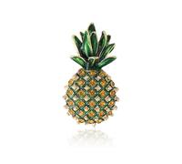 Teyolo Spilla smaltata a forma di frutta, da donna, con strass, elegante spilla a forma di frutta, idea regalo, perfetta per abiti, cappelli, borse, Rame, Nessuna pietra preziosa