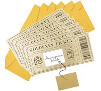 Teyomi Confezione da 6 voucher da riempire di adesivi da grattare, biglietti da grattare con buste da scrivere, biglietti d'auguri da grattare biglietti d'oro, regali per donne, buoni regalo di Natale