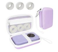 Teyomi Custodia compatibile con Phomemo D30 D35, per NELKO P21, per NIIMBOT D110, per etichettatrice JADENS D110 con 3 rotoli di nastro per etichette (carta per etichette 12 mm x 40 mm), viola