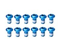 Teyssor Viti Disco Freno MTB, Set di 12 PCS Viti Colorati M5 x 10MM Freno Rotore Viti in Acciaio, Viti Freni a Disco per Bicicleta