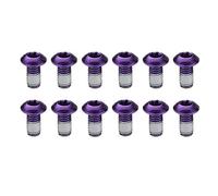 Teyssor Viti Disco Freno MTB, Set di 12 PCS Viti Colorati M5 x 10MM Freno Rotore Viti in Acciaio, Viti Freni a Disco per Bicicleta