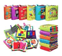 Teytoy Il mio primo libro morbido, 6 pezzi, in tessuto atossico, libri in stoffa per bambini, giocattoli educativi per la prima infanzia, attivit