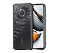 TEYYOS Armor Cover Trasparente per Realme 11 PRO/Realme 11 PRO+, Custodia PC/TPU Linea Texture Chiaro con Antiurto Bumper, Protettiva Robusta Custodie Case Protezione Armour Caso - Nero