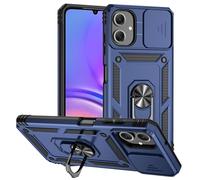 TEYYOS Cover Armatura per Samsung Galaxy A06, Custodia Antiurto con Coperchio Scorrevole e Staffa - Blu