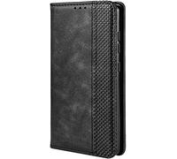 TEYYOS Cover Custodia Folio in Pelle per OnePlus 12R, Premium PU/TPU Portafoglio Case con Slot per Schede, Flip Wallet Libro - Nero