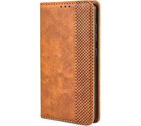 TEYYOS Cover Custodia Folio in Pelle per Xiaomi Poco X7 Pro 5G, Premium PU/TPU Portafoglio Case con Slot per Schede, Flip Wallet Libro - Marrone