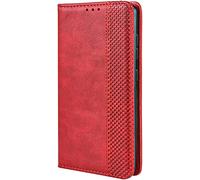TEYYOS Cover Custodia Folio in Pelle per Xiaomi Redmi Note 14 Pro Plus 5G/Note 14 Pro+, Premium PU/TPU Portafoglio Case con Slot per Schede, Flip Wallet Libro - Rosso
