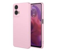 TEYYOS Cover per Motorola Moto G24/Moto G04, Morbida Silicone Liquido Morbido Case Caso, Tre Strati Antiurto Premium Proteggere Custodia, Rosa