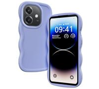 TEYYOS Cover per Oppo A40 4G/A40m/Oppo A60 5G, Custodia in Silicone Morbido a Forma di Telaio Ondulato Carino Cover, Anti-Caduta, Anti-Impronte Custodia Antiurto Case, Viola
