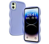 TEYYOS Cover per Samsung Galaxy A06, Custodia in Silicone Morbido a Forma di Telaio Ondulato Carino Cover, Anti-Caduta, Anti-Impronte Custodia Antiurto Case, Viola