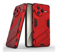 TEYYOS Cover per Xiaomi Poco F7 Ultra, Custodia Protettiva con Supporto, Robusto Antiurto TPU Dual Layer Armour Case - Rosso