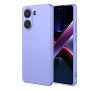 TEYYOS Cover per Xiaomi Poco X7 Pro 5G, Morbida Silicone Liquido Morbido Case Caso, Tre Strati Antiurto Premium Proteggere Custodia, Viola
