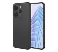 TEYYOS Cover per Xiaomi Redmi Note 14 5G, Morbida Silicone Liquido Morbido Case Caso, Tre Strati Antiurto Premium Proteggere Custodia, Nero