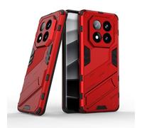 TEYYOS Cover per Xiaomi Redmi Note 14 Pro Plus 5G/Note 14 Pro+, Custodia Protettiva con Supporto, Robusto Antiurto TPU Dual Layer Armour Case - Rosso