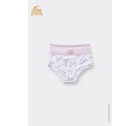 Tezenis 2 Paia Culotte Bimba Cotone Unicorn Academy Bambina Viola Taglia 10-11
