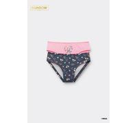 Tezenis 2 Paia Slip Bimba in Cotone Stampato Rainbow High Bambina Nero Taglia 6-7 A (116-122 cm)