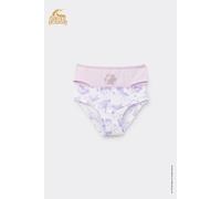 Tezenis 2 Paia Slip Bimba in Cotone Unicorn Academy Bambina Viola Taglia 6-7