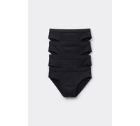 Tezenis 4 Paia di Slip Basici in Cotone Bimbo Bambino Nero Taglia 2-3 A (92-98 cm)