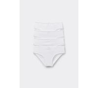 Tezenis 4 Paia Slip Bimba in Cotone Basic Bambina Bianco Taglia 2-3 A (92-98 cm)