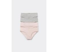 Tezenis 4 Paia Slip Bimba in Cotone Basic Bambina Grigio Chiaro Taglia 2-3 A (92-98 cm)