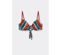 Tezenis Bikini Balconcino Coulisse Vibrant Stripes Donna Multicolore Taglia 3