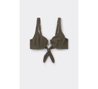 Tezenis Bikini Balconcino Crinkle Dune Donna Verde Taglia 4