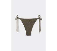 Tezenis Bikini Brasiliano Laccetti Crinkle Dune Donna Verde Taglia L