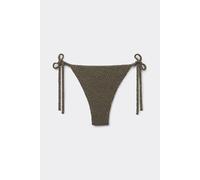 Tezenis Bikini Brasiliano Laccetti Crinkle Dune Donna Verde Taglia M