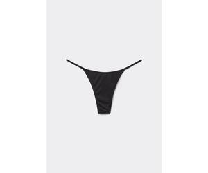 Tezenis Bikini Perizoma Sgambato Tanga Micro Riciclata Donna Nero Taglia L