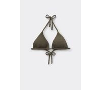 Tezenis Bikini Triangolo Imbottitura Estraibile Crinkle Dune Donna Verde Taglia 4