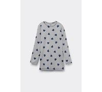 Tezenis Camicia da Notte Manica Lunga Bimba Cuori Bambina Grigio Taglia 4-5