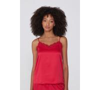 Tezenis Canotta con Spalline Sottili in Raso e Pizzo Donna Rosso Taglia M