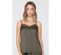 Tezenis Canotta con Spalline Sottili in Raso e Pizzo Donna Verde Taglia L