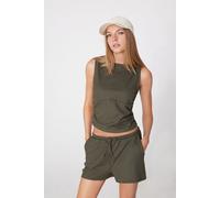 Tezenis Canotta Corta Spalla Larga Crinkle Donna Verde Taglia M