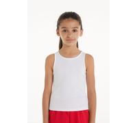 Tezenis Canotta Spalla Larga a Costine Bimba Bambina Bianco Taglia 2-3