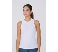 Tezenis Canotta Spalla Vogatore Cotone a Costine Donna Bianco Taglia L