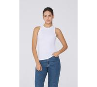 Tezenis Canotta Spalla Vogatore Cotone a Costine Donna Bianco Taglia XS
