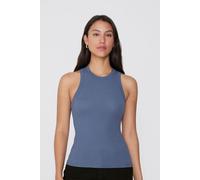 Tezenis Canotta Spalla Vogatore Cotone a Costine Donna Blu Taglia L