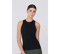 Tezenis Canotta Spalla Vogatore Cotone a Costine Donna Nero Taglia M