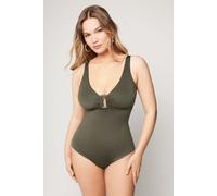 Tezenis Costume Intero Triangolo Timeless Look Verde Camo Donna Verde Taglia M
