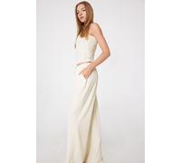 Tezenis Pantaloni Lunghi a Palazzo Crinkle Donna Bianco Taglia L