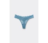 Tezenis Perizoma Sgambato in Pizzo Riciclato Donna Blu Taglia XL