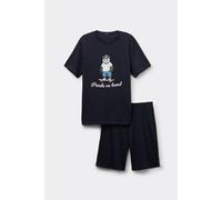 Tezenis Pigiama Corto Cotone Stampa Panda Uomo Nero Taglia L