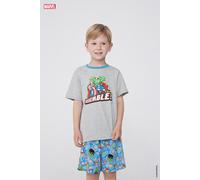 Tezenis Pigiama Corto in Cotone Bimbo Marvel Avengers Bambino Grigio Taglia 12-13 A (152-158 cm)