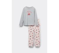 Tezenis Pigiama Lungo Bimba in Cotone Stampa Orsetti Bambina Grigio Taglia 4-5