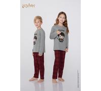 Tezenis Pigiama Lungo Bimbi Unisex Cotone Harry Potter Unisex Grigio Taglia 2-3