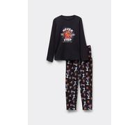 Tezenis Pigiama Lungo Bimbo Cotone Stampa "Never Stop" Bambino Nero Taglia 4-5