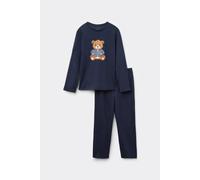 Tezenis Pigiama Lungo Bimbo Cotone Stampa Orso Bambino Blu Taglia 6-7