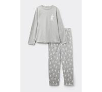 Tezenis Pigiama Lungo Cotone Stampa Bunny Donna Verde Taglia L